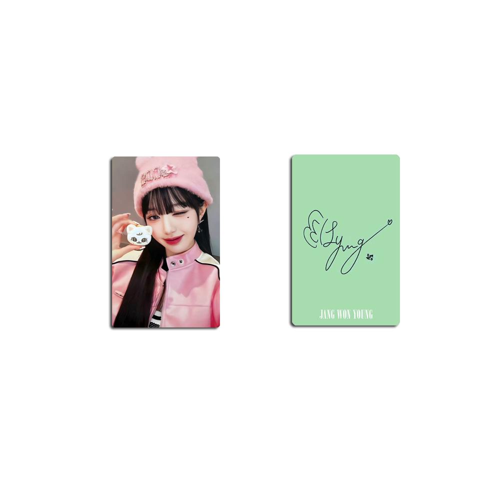 Set Photocard & Carte Postale du Groupe IVE Wonyoung Jang: Photocartes aléatoires, Cartes postales assorties, Petit design rond
