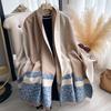 Fashion Design Winter Cashmere Scarf Women Elegant Warm Pashmina Blanket Poncho Scarves Female Leopard Print Shawl Bufanda
