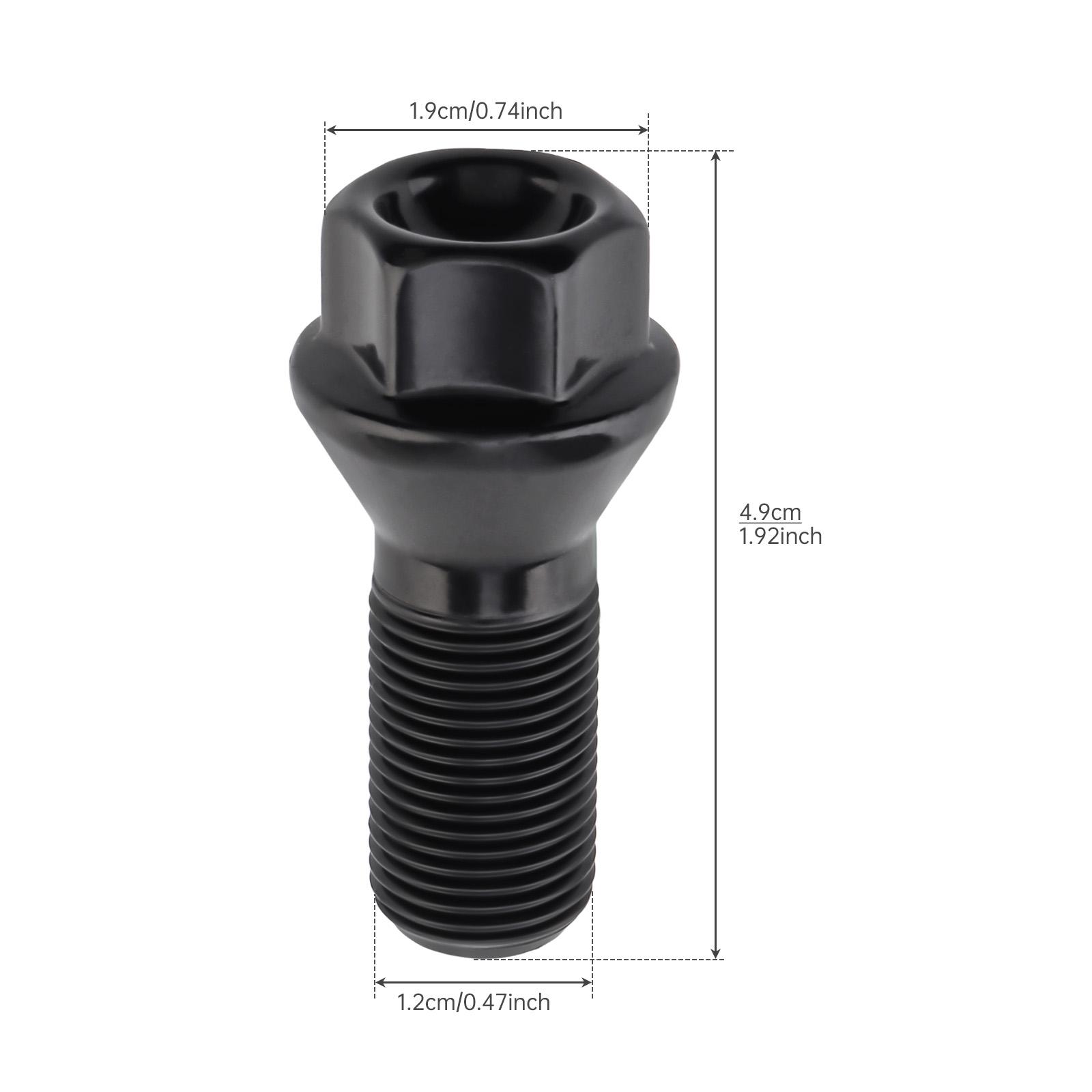 

1pcs/5pcs Compact Wheel Bolt Hexagonal M12 x 1.5 Lug Nut Fit for B-M, 36136-781150 361368-90324 1pcs
