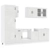 VidaXL Ensemble de 8 meubles de cuisine "Kalmar" en bois d'ingénierie blanc brillant 3314793