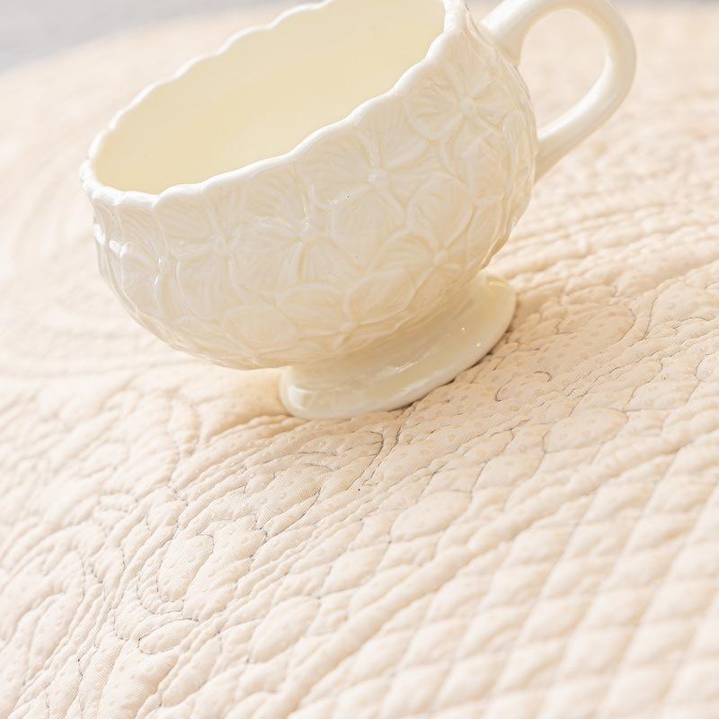 New Pure Cotton Fabric Sofa Cover, Universal Non-Slip French Cream Wind Sofa Seat Cushion Cover For All Seasons