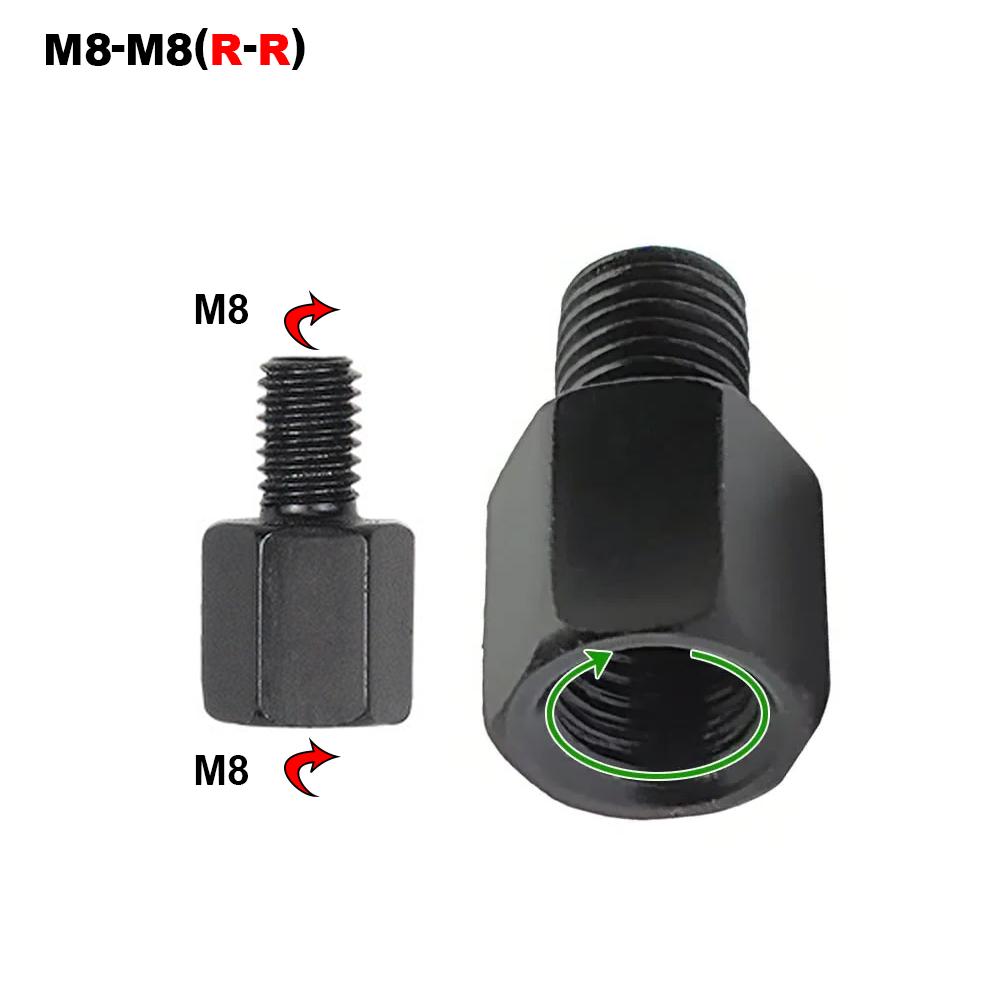 Motorcycle Mirror Adapter M10 M8 10MM 8MM Rearview Mirrors Adapters Conversion Bolt Screws Clockwise Anti-clock Right Left Thread