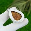 Sterling Silver Seam Agate Gemstone Bezel Wedding Anniversary Engagement Pendant