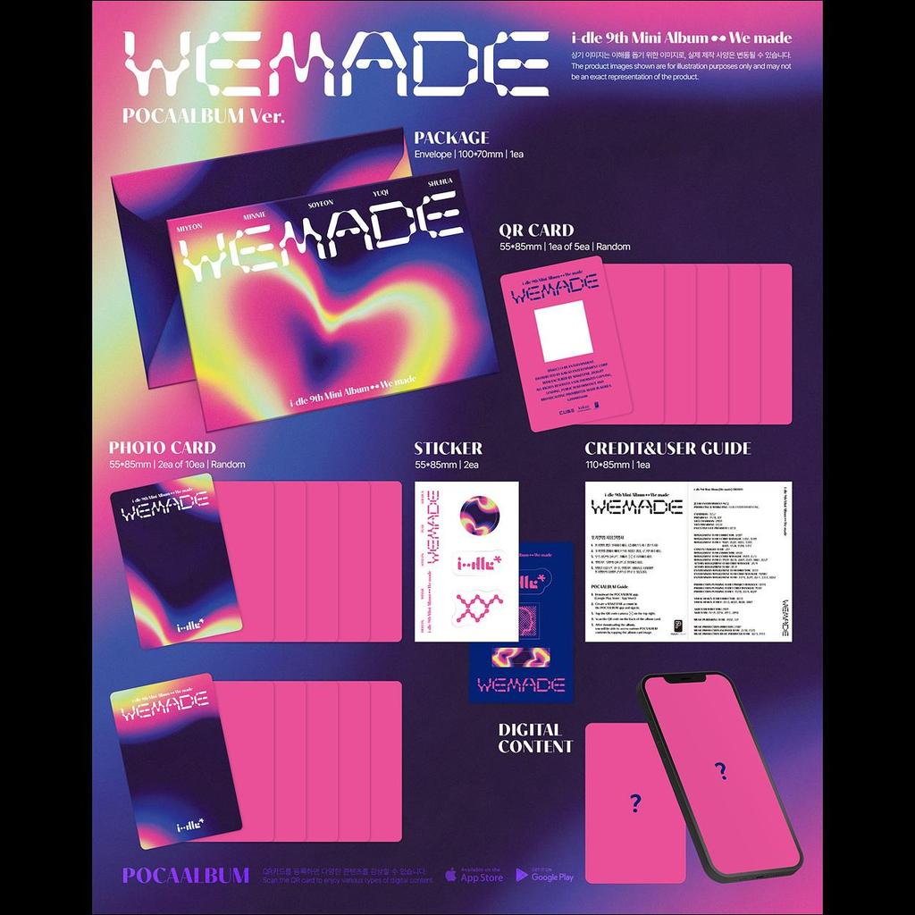 [Pre-order] I-dle [We Made] 9th Mini Album (POCAALBUM Ver.) + Free Gift