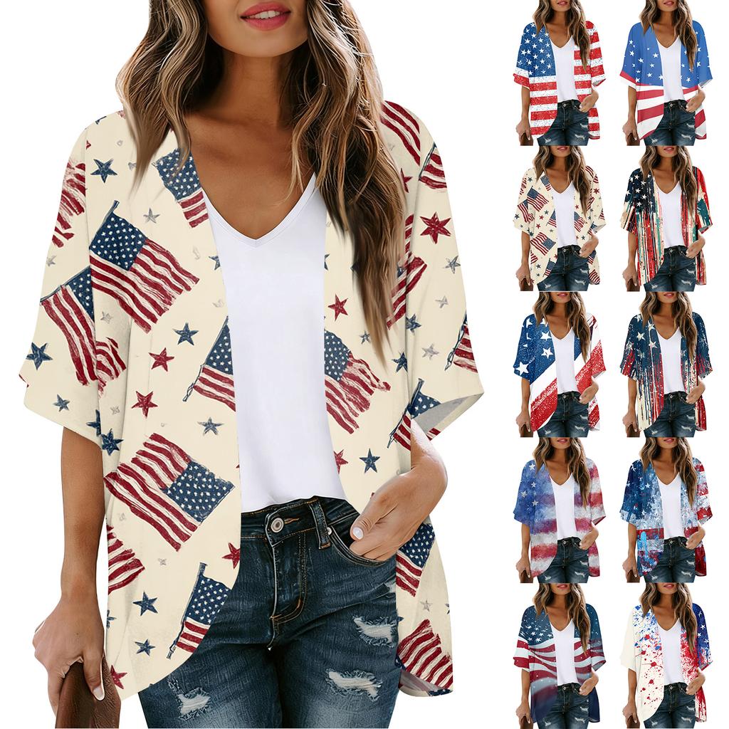Womens Spring Tops Summer Shirts for Women Womens Summer Shirts Womens Summer Tops Dressy Casual Lightweight Loose Fit Kimono Cardigan