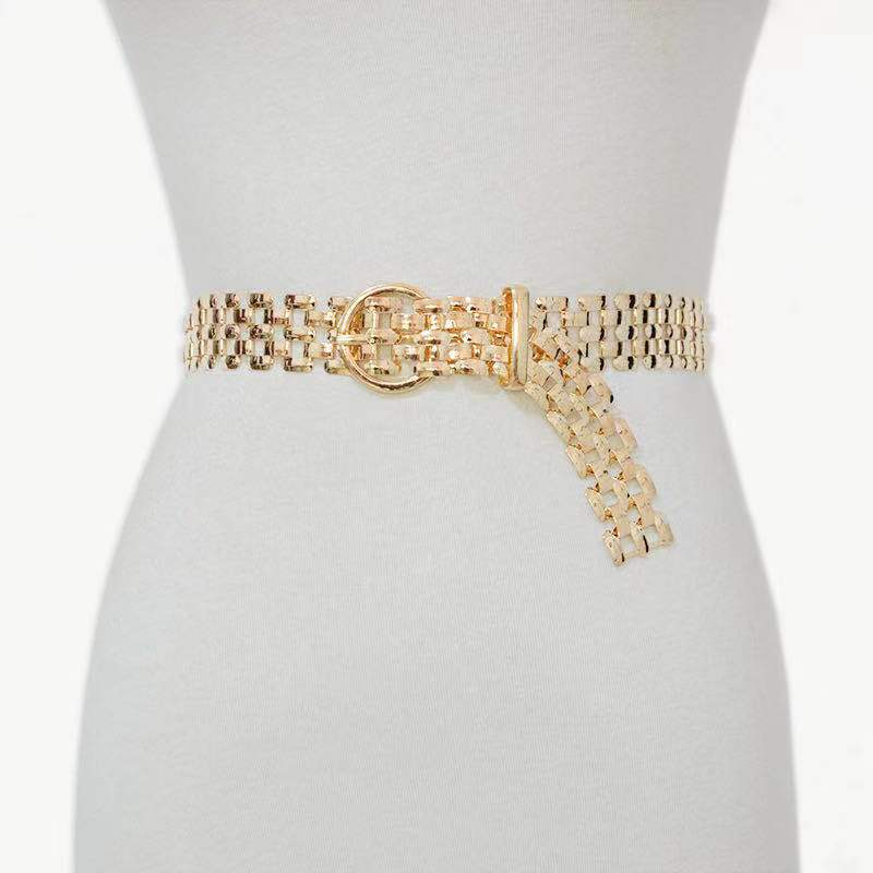 

European and American Jewelry Fashion New Women s Metal Belt Women s Casual Versatile Hollow Decorative Waist Chain 102cm