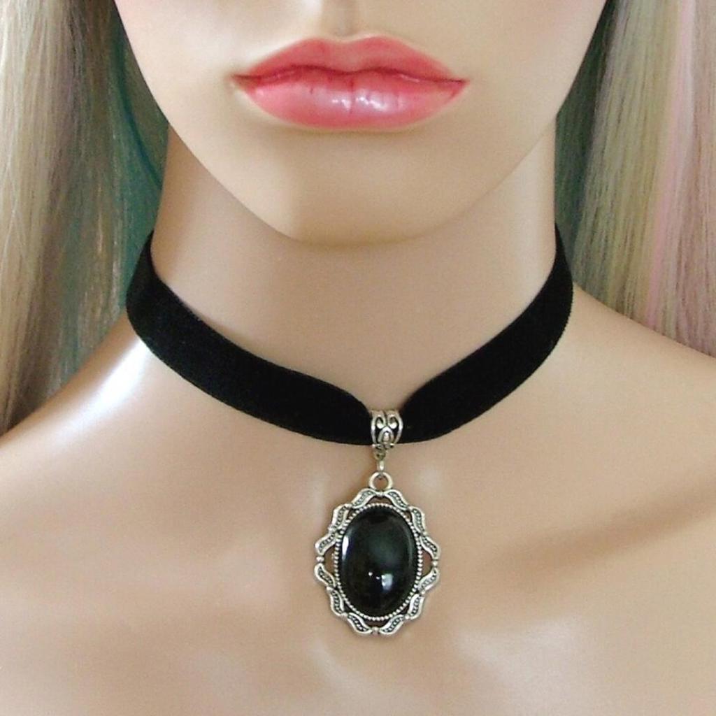 Vampire Cameo Choker, Gothic Jewelry, Victoria, Retro, Butterfly, Blood Drop, Pagan, Witchcraft, Alternative, Necklace for Women