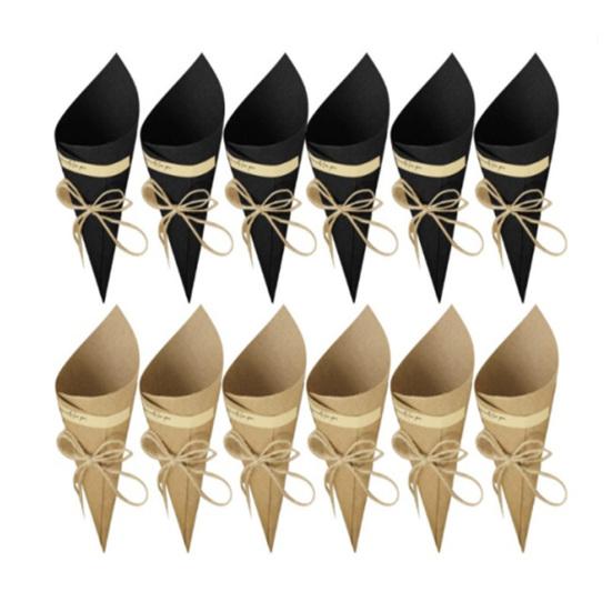 10Pcs Favour Boxes DIY Eco-friendly Exquisite Delicate Charming Decorative Lace-Up Wrapping Paper Flower Tube Holders Wedding Supplies