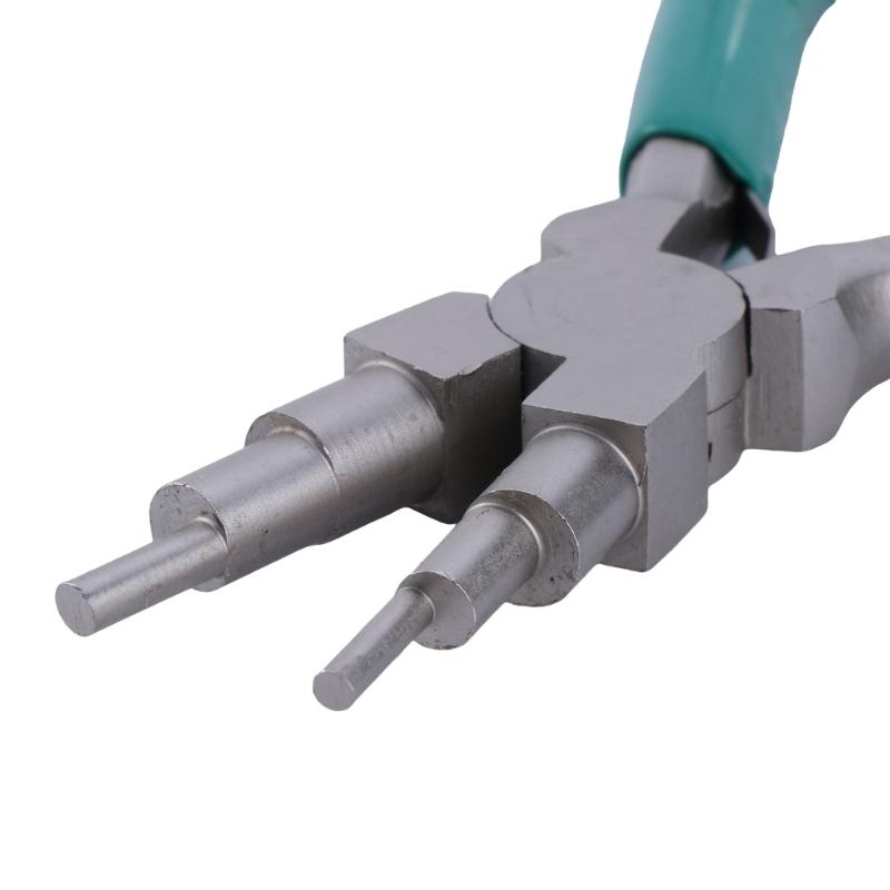 Kombinerki okrągłe 6 w 1 do owijania drutu tworzenia biżuterii zginania drutu zaciskania pętli Ergonomiczny uchwyt do tworzenia zawieszek