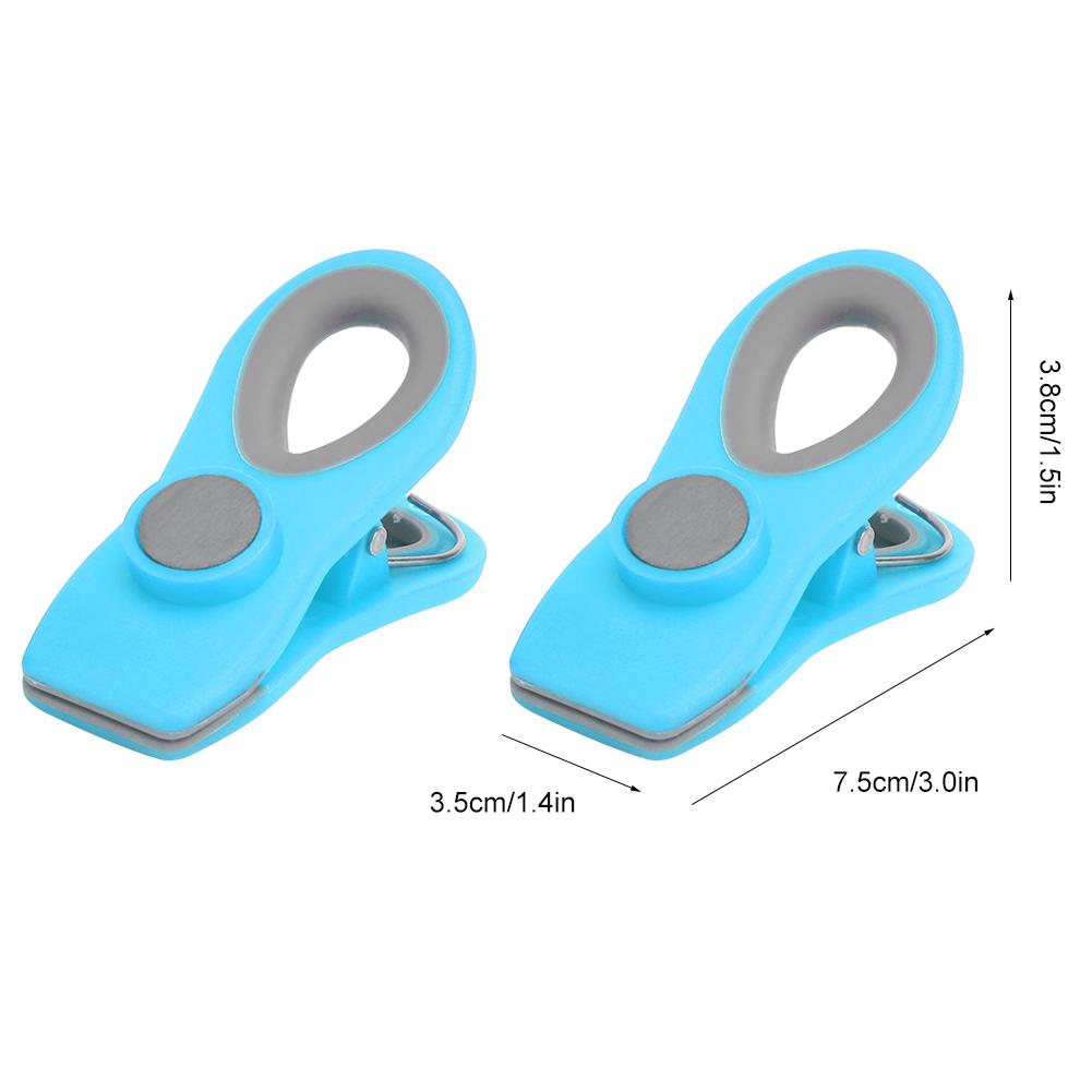 2Pcs Mini Portable Food Sealing Magnetic Clips Snack Food Preservation Bag Clips Kitchen