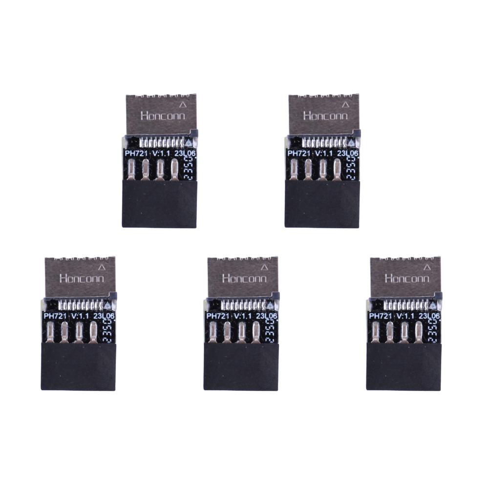 3/5Pcs Motherboard USB 2.0 9Pin To Type-E Connector Plug Play USB 2.0 Expansion Board Motherboard Converter for OS/Windows Linux
