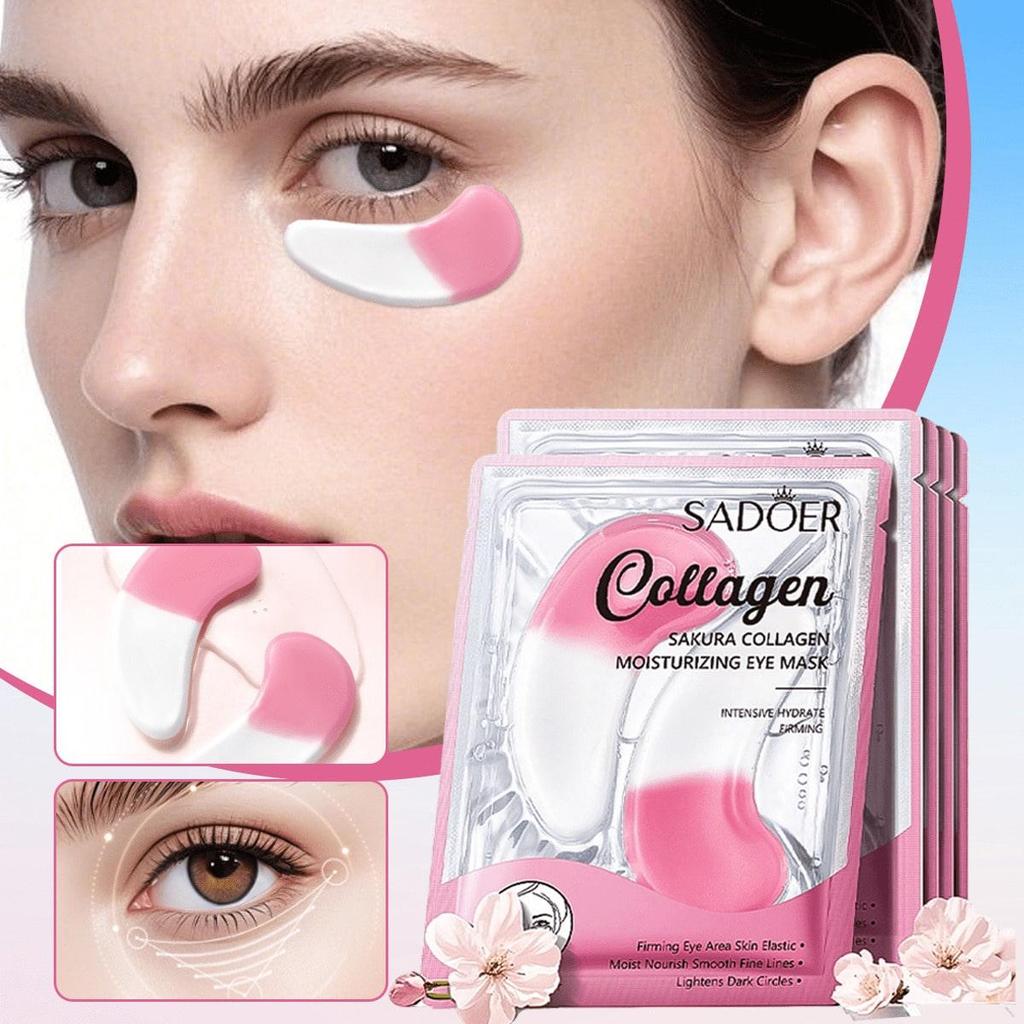 Cherry Blossom Collagen Eye Mask - Moisturizes The Eye Area Skin, Eliminates Eye Bags and Dark Circles, and Provides Eye Care