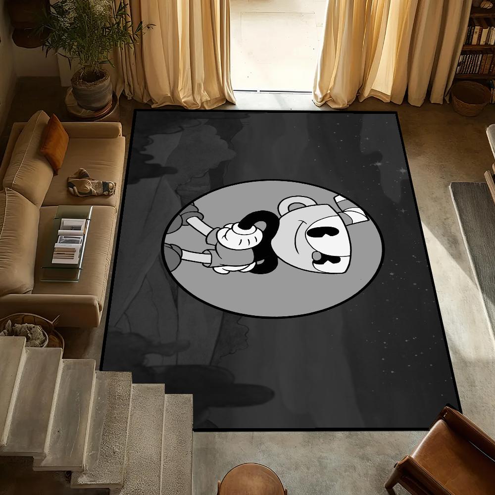 s-Spiel Door Mat Cartoon Anti-Slip Kitchen Bedroom Handmade Tufted Rug Carpet Living Room Entrance C-Cuphead Decoration