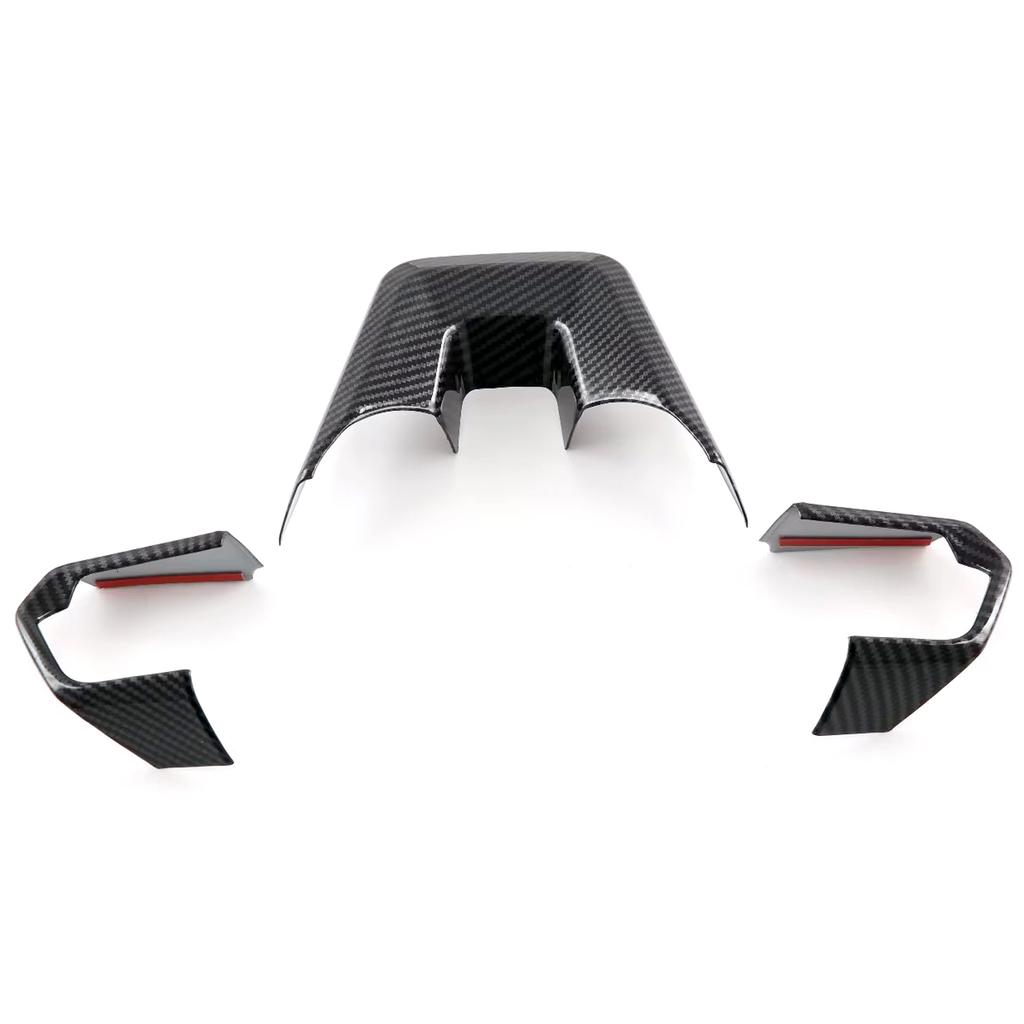 Car Accessories For Toyota Land Cruiser 300 J300 LC300 2022 2023 Carbon Fiber Grain Steering Wheel Decoration Trim 3pcs