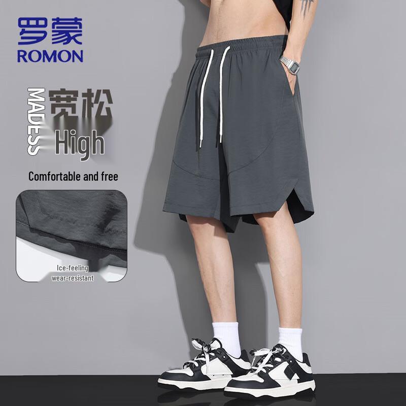 ROMON Men s Ice-Feel Quick-Dry Sports Shorts 2XL