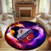 FC Utrecht Print Round Rug, Washable Floor Carpet, For Entryway Dorm Laundry Room Office Study, Home Decor Birthday Christmas Gift