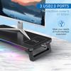 Luminous RGB Folding Monitor Riser & Docking Station Organizer