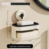 Suction Cup Wall-Mounted Soap Rack: Punch-Free, Creative Drain Design, No Water Accumulation, Home Storage Solution