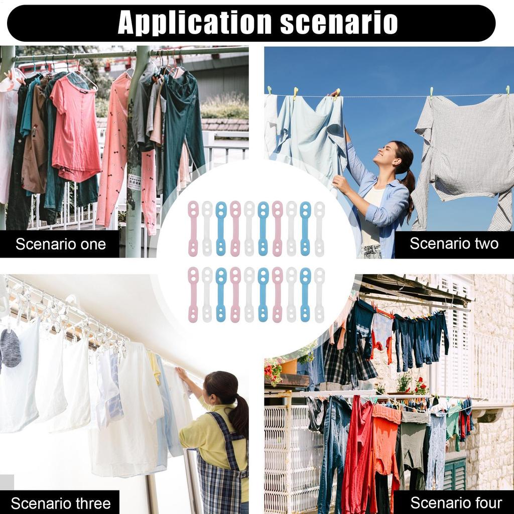 20 Stück Anti-Fall Kleiderständer Winddichte Kleider schnalle Fallstreifen Schnalle Kleiderbügel Clip Haushalts Kleiderbügel Haken Befestigungsclip