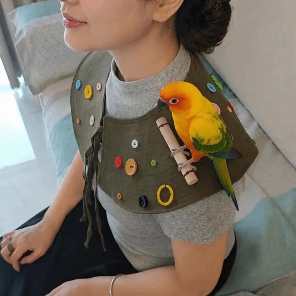Anti-Dirty Surface Parrot Shoulder Cape Polyester Parrot Diaper Wrap Parrot Walking Training
