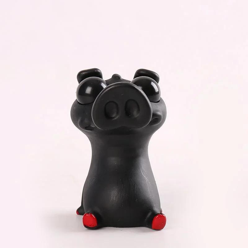 PVC Cartoon Animal Little Pig Yellow Duck Eyes Closed  Office Pressure Release Toy Squeeze Ball Living Room Decoration