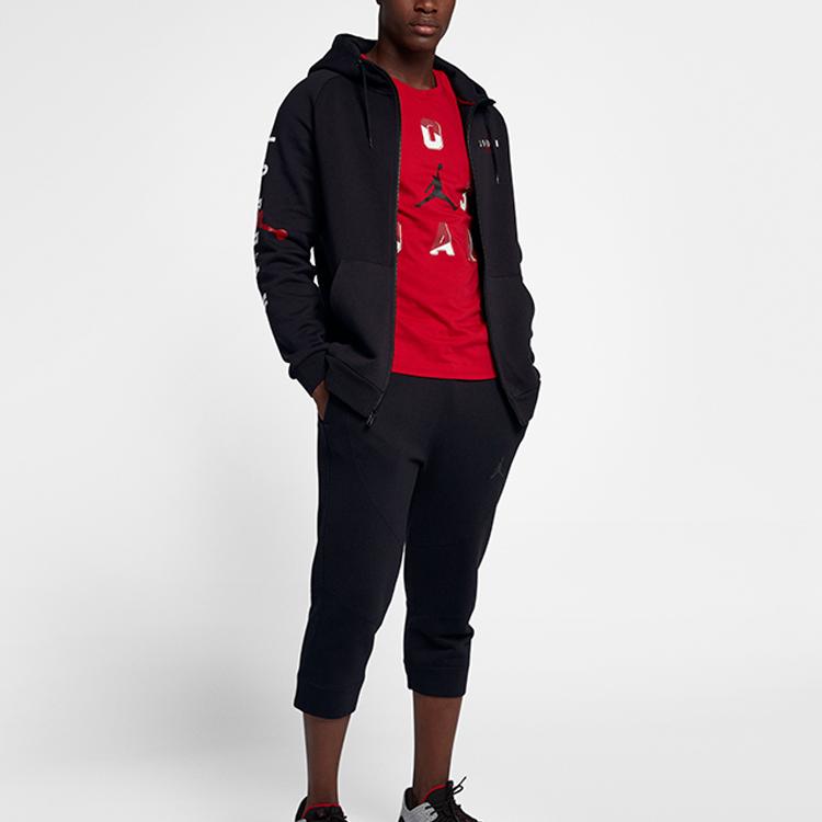 Jordan Jumpman Fleece-Lined Hooded Jacket Men Outerwear Black AH6241-011