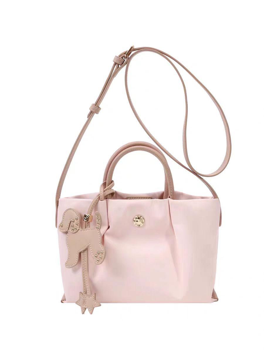 

Nanfeng Versatile Trend Shimmer Morning Dawn Tote Bag Women s 2025 New Gentle Pink Hand Shoulder Crossbody Bag рожевий