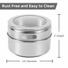 Aiyola Magnetic Spice Tins, 12-Piece Stainless Steel Magnetic Spice Containers, Magnetic Spice Jars, Easy-to-Clean, Rust-Resistant Precious Metal Salt