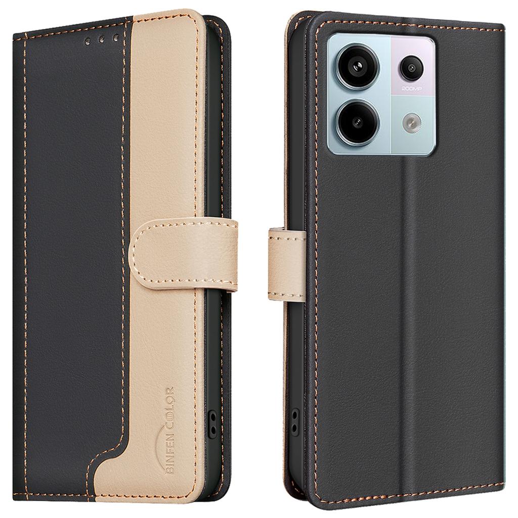 For Xiaomi Poco X6 5G/Redmi Note 13 Pro 5G Case Leather Stand Phone Cover