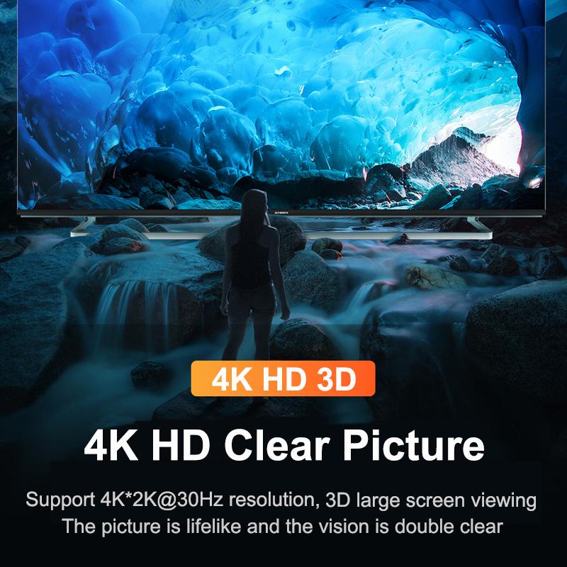 HDMI-Compatible Splitter 4K Switch KVM Bi-Direction 1x2/2x1 HDMI-compatible Switch 2 In1 Out for TV Box PS4/3 Switcher Adapter