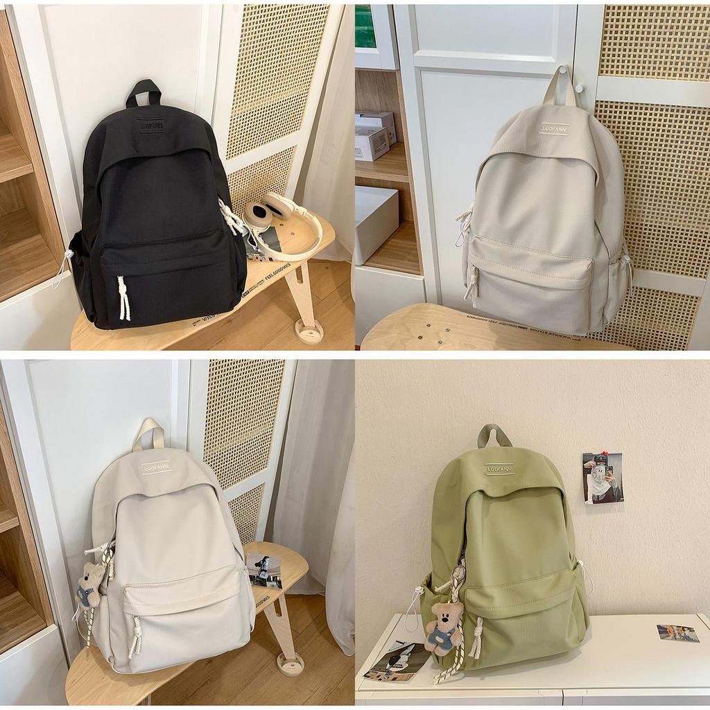 Minimalist Nylon Student Backpack With Design For School And Travel