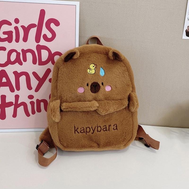 

Милі Плюшеві Тварини Капібара Capybara Плюшевий Рюкзак Універсальна Студентська Шкільна Сумка