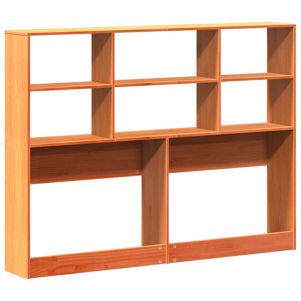 Headboard with Storage Space Wax Brown 150 Cm Solid Pine Wood
