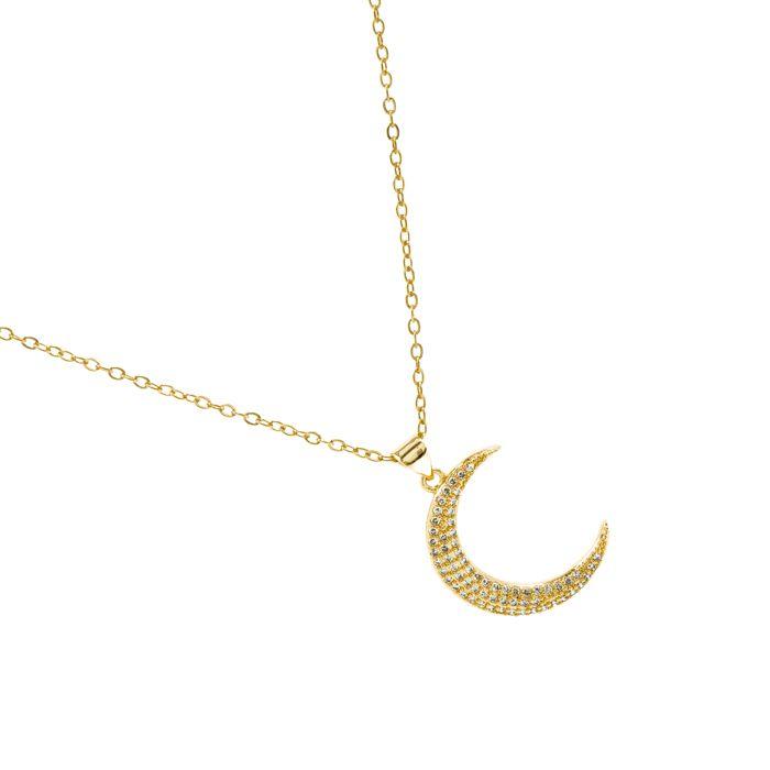Collier - LUXENTER - Deoko - Or jaune 18K - Zircone cubique - Fermoir mousqueton