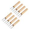 2/4/8Pcs Corn Holders Stainless Steel Wooden Handle Cob Skewers BBQ Anti Scalding Fruit Forks Outdoor Camping Cooking BBQ Tool