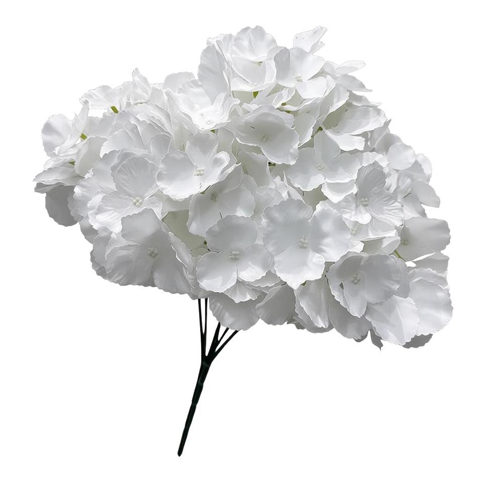 5 Heads Artificial Hydrangea Flower Silk Beauty Fake Hydrangea Flowers DIY Wedding Floral for Wedding and Festival Decoration
