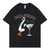 Social Overload Funny Goose Meme T-shirts High Street Fashion Trend Short Sleeve T Shirt Men Women Casual Cotton Summer T-shirt