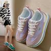 Platform Sneakers 2024 Autumn Fashion Women's Lace Up Wedge Casual Sport Shoes for Woman Comfort Travel Running Shoes Zapatillas