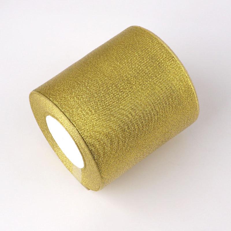 Satin Ribbon with Silver and Gold Glitter for Cake Decoration and Packaging