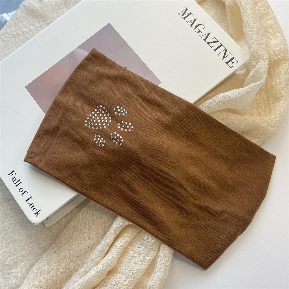 Trendy Elastic Hairband Stretchy Solid Color Turban Photo Shoot Y2K Hair Accessories for Women