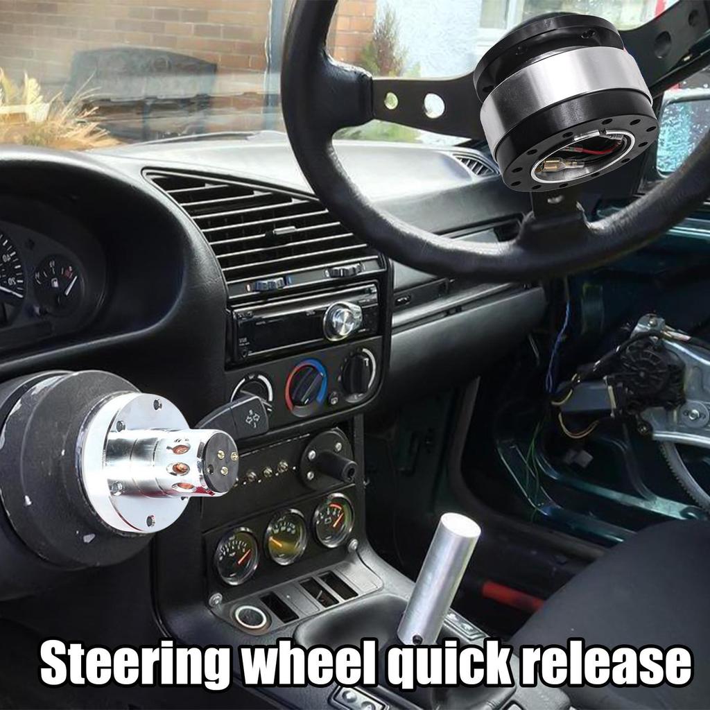 Quick Release Steering Wheel Hub Race Steering Wheel Quick Release Adapter Removable Compact Adapter Adjustable Replacement For