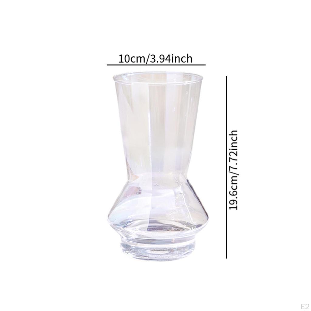 Glass Vase Flower Pot Gift Arrangement Flowerpot Desktop Ornament for Restaurant Cafe Wedding