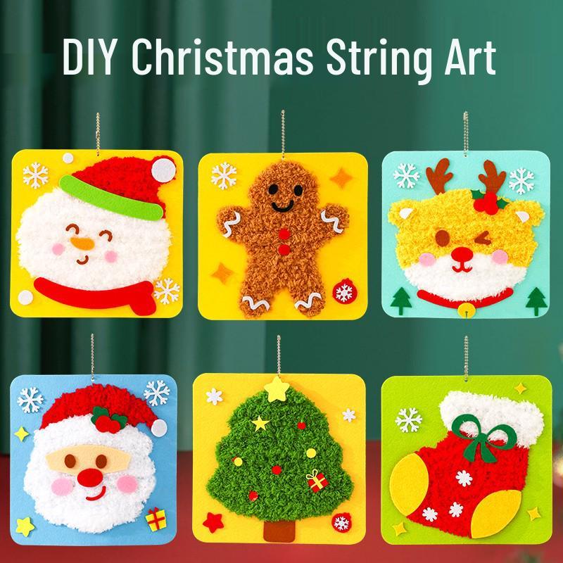 Cartoon Wool Embroidery Kit: Creative DIY Sewing for Kids Aged 3-6