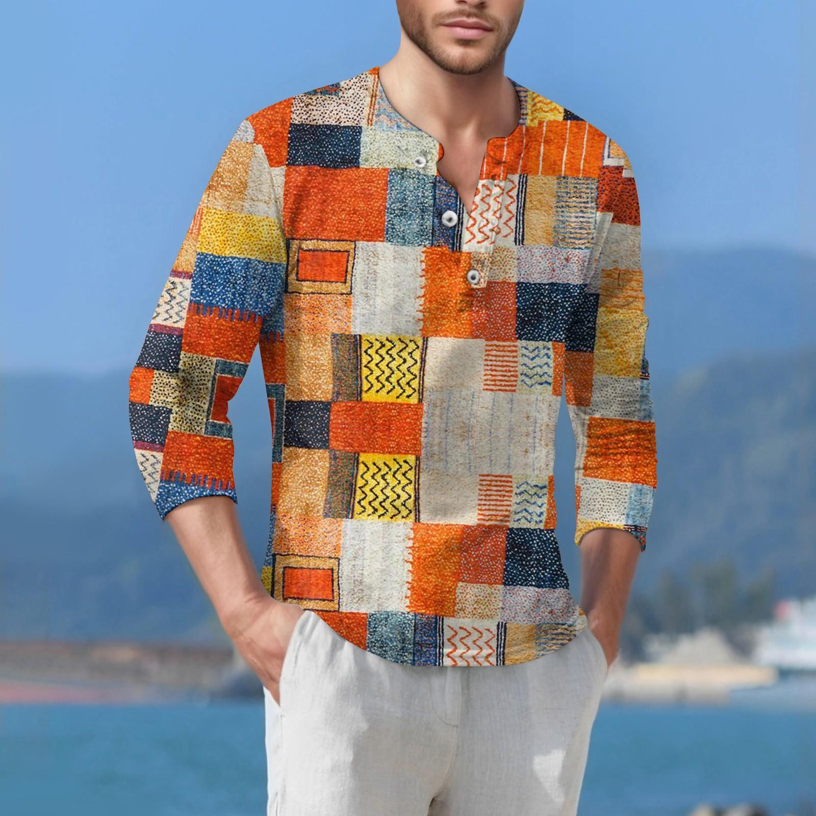 

Чоловіча футболка вуличного повсякденного стилю з довгими рукавами S помаранчевий