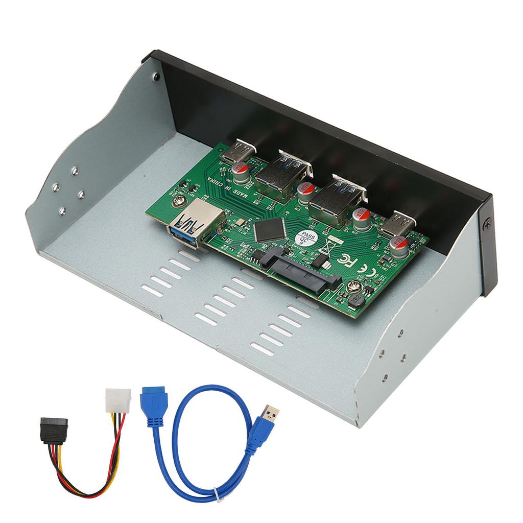 USB Front Panel Hub 10Gbps 2 USB A 2 USB C USB 3.1 Gen 2 4 Ports High Performance 5.25in Front