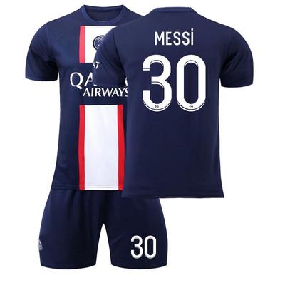 2022-23 PSG hazai fehér mez #30 Messi #7 Mbappé #4 Ramos #11 Di María Futballmez
