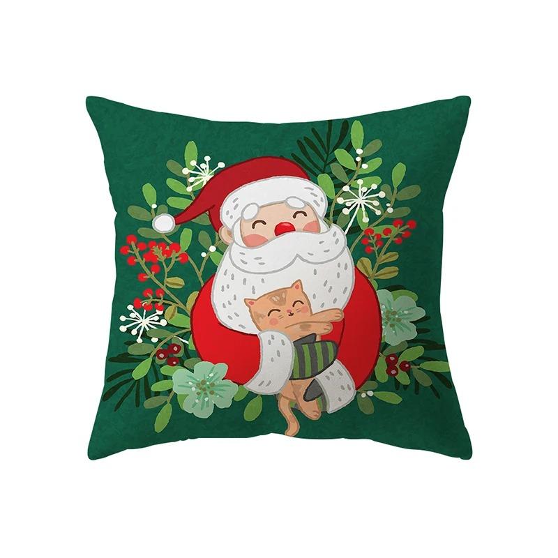 Christmas Themed Pillowcases Car Accessories Office Santa Claus Living Room Sofa Home Pillowcases