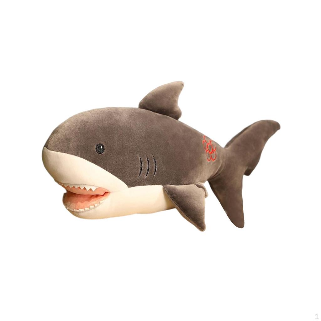 Animal Pillow Shark Comfortable Cartoon Hugging Toy Cute Home Decorative for Living Room
