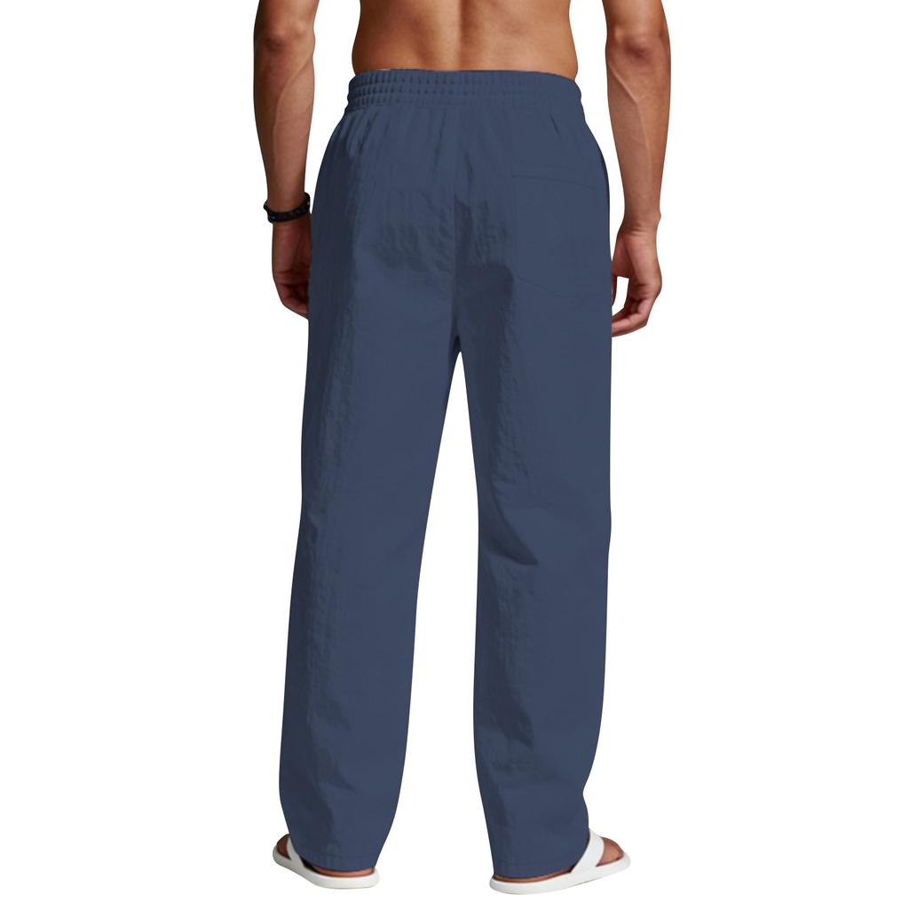 Mens Linen Trousers Work Trousers Men Casual Chinos Trousers Men Relaxed Fit Mens Cargo Trousers for Men UK