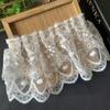 High Quality Double Cotton Thread Embroidery Pleated Tulle Lace DIY Dress Skirt Underwear Cuff Curtain Hem Sewing Decoration